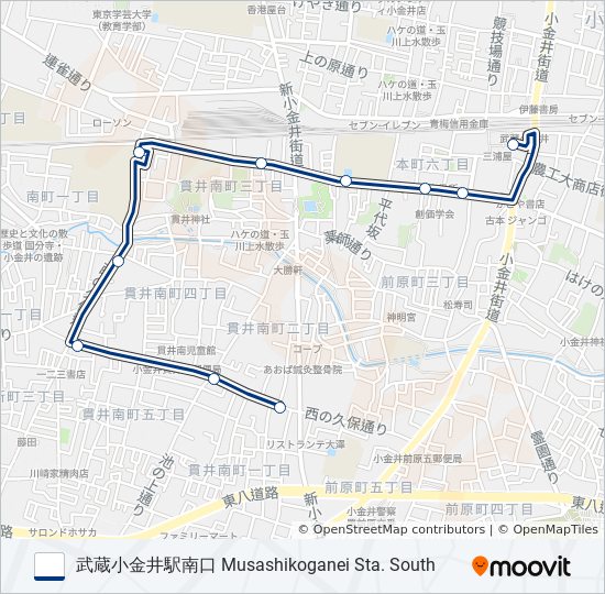 武51-南 バスの路線図