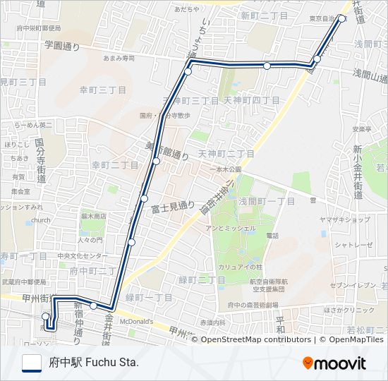 武73-治 bus Line Map