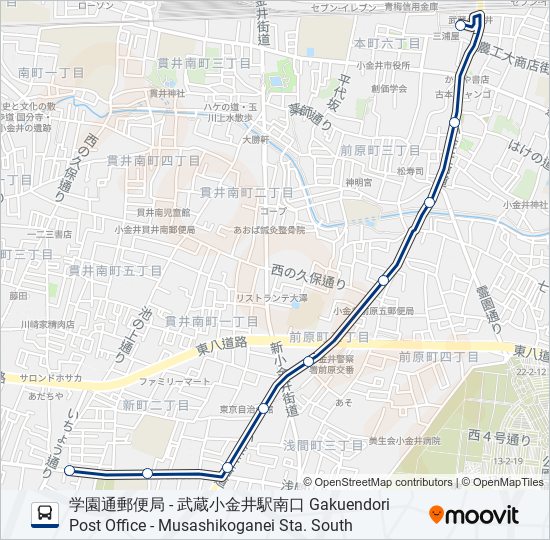 武73-浅 bus Line Map