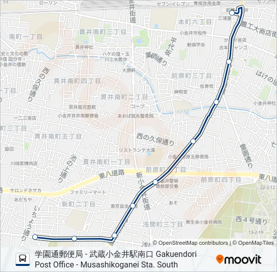 武73-浅 の路線図