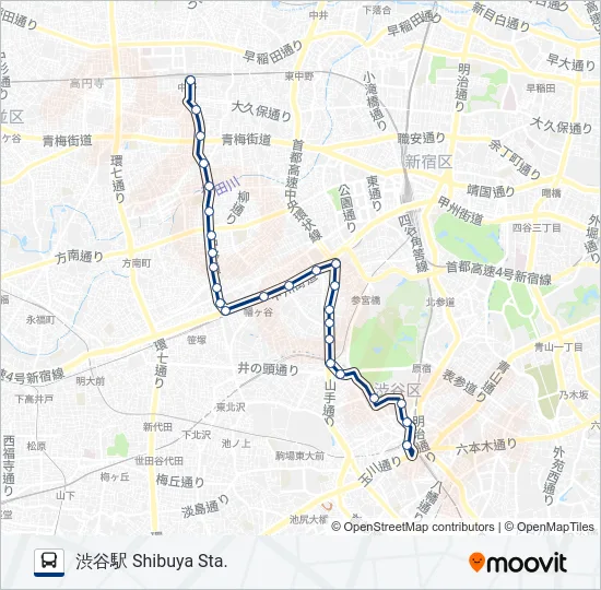 渋63-★ の路線図