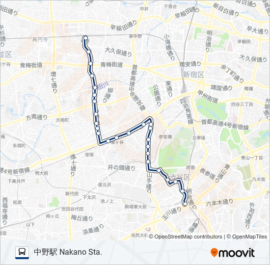 渋63-★ bus Line Map