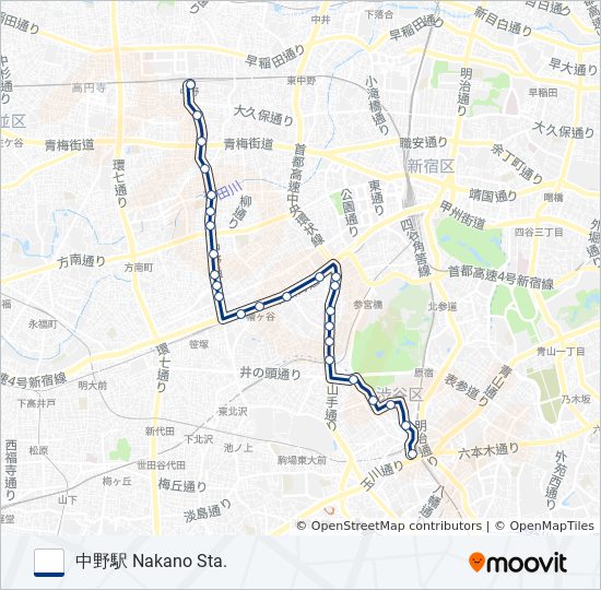 渋63-★ bus Line Map