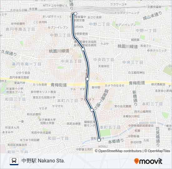 渋63-出 バスの路線図