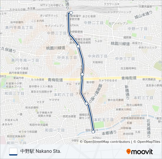 渋63-出 bus Line Map