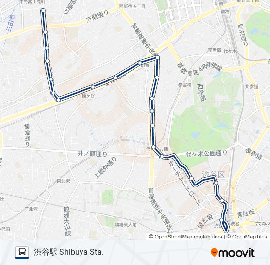 渋63-渋 bus Line Map