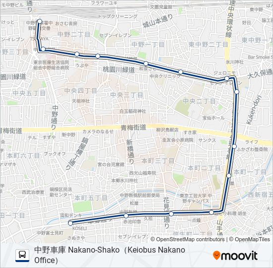 渋64-庫 バスの路線図