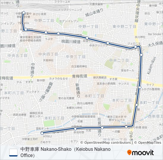 渋64-庫 バスの路線図