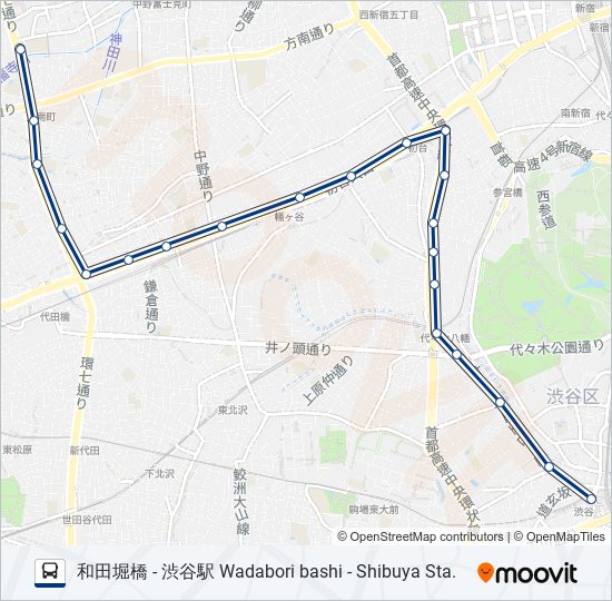 渋66-和 bus Line Map