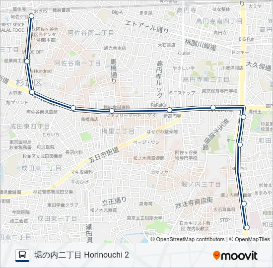 渋66-堀  Line Map
