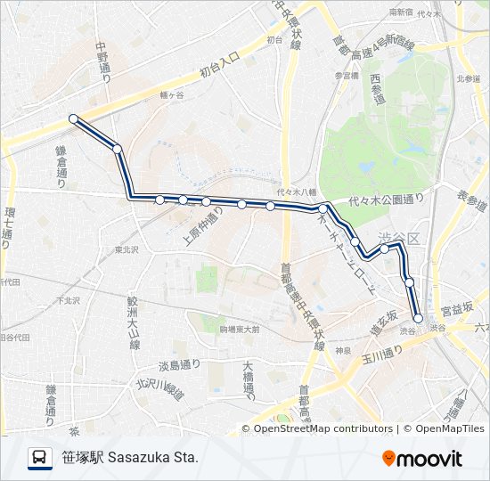 渋69-消 bus Line Map