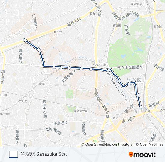 渋69-消 バスの路線図