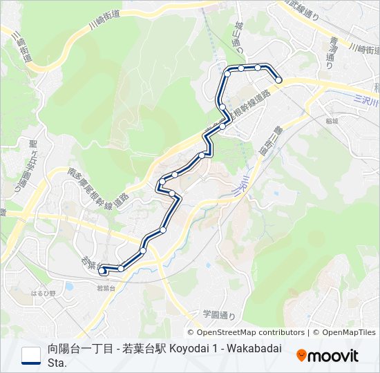 稲12-向 バスの路線図
