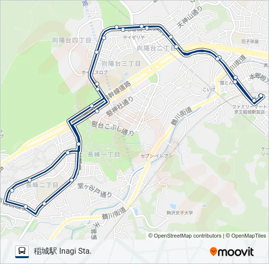 稲13-夕  Line Map