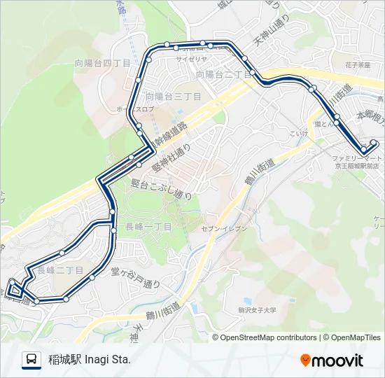 稲13-朝  Line Map