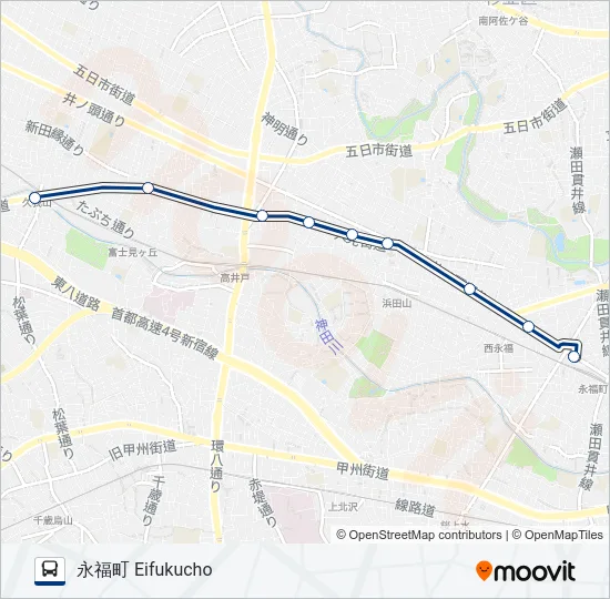 鷹64-庫 の路線図