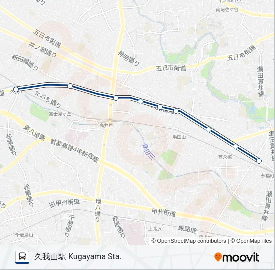 鷹64-庫 の路線図