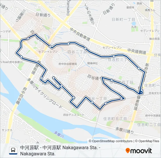よつや苑-河 の路線図