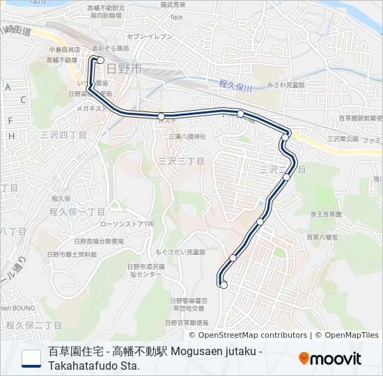 三沢台線-住 バスの路線図
