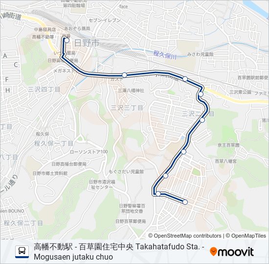 三沢台線-央 バスの路線図
