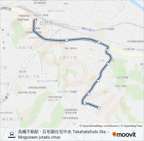 三沢台線-央  Line Map
