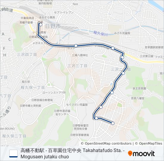三沢台線-央 バスの路線図