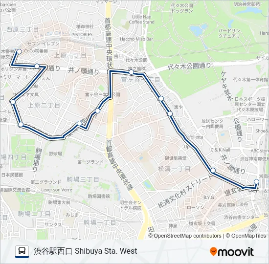 丘を越え-古  Line Map