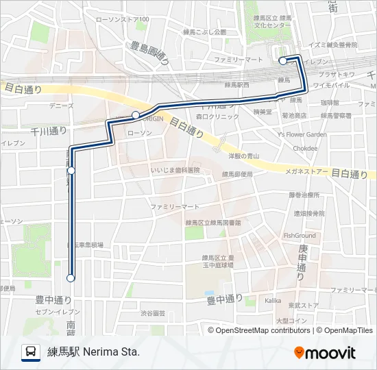 中92-南練 の路線図