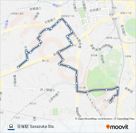 春の小川-往 の路線図