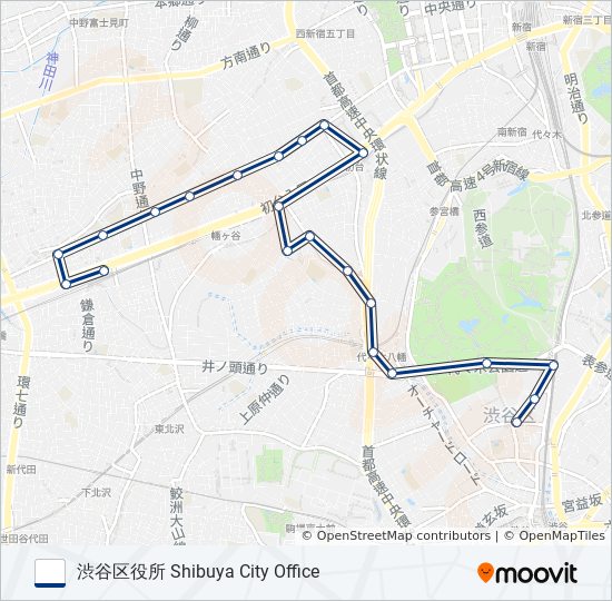 春の小川-復 bus Line Map