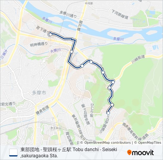 桜06-東南 バスの路線図
