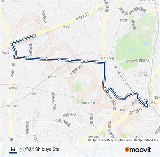 渋60-笹出  Line Map