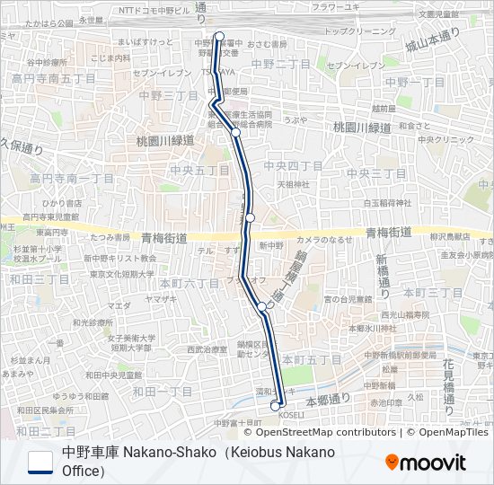 渋63-庫★ バスの路線図