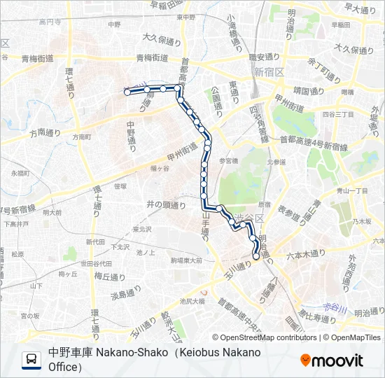 渋64-★車  Line Map
