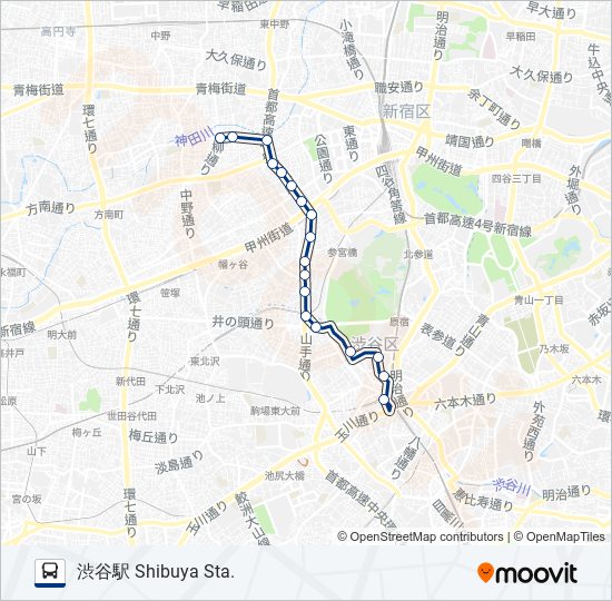 渋64-渋弥 bus Line Map