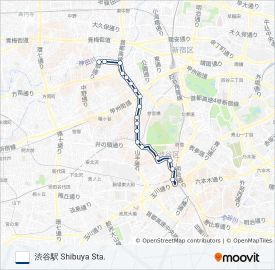 渋64-渋弥 バスの路線図