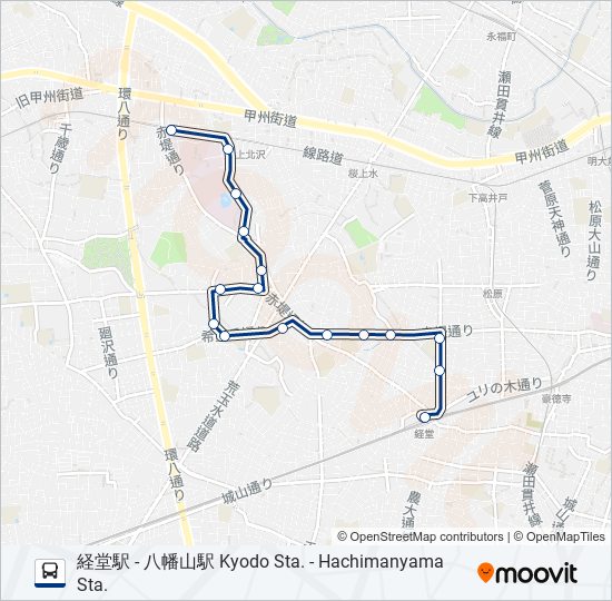 経02-小田 バスの路線図