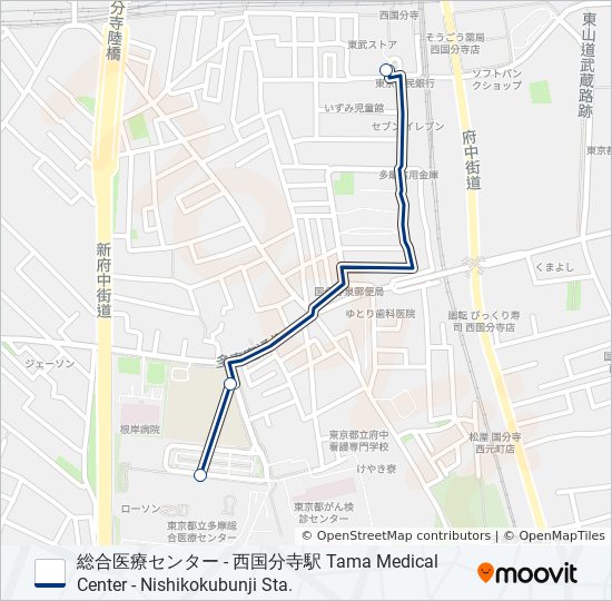 西国01-復 bus Line Map