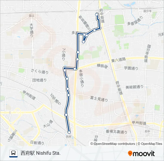 西府01-復 の路線図