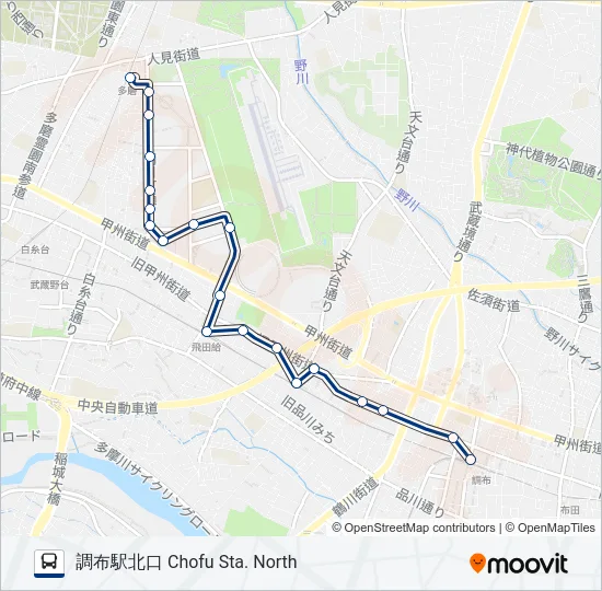 調33-西調 の路線図