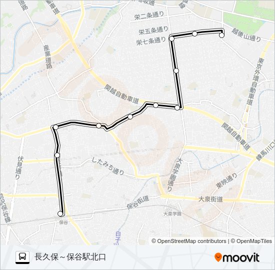 保谷０２ Bus Line Map