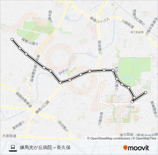 保谷０３ Bus Line Map