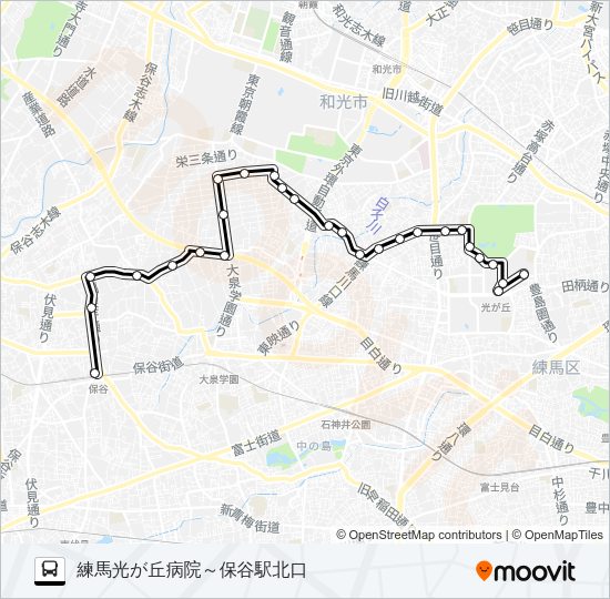 練馬０１ Bus Line Map