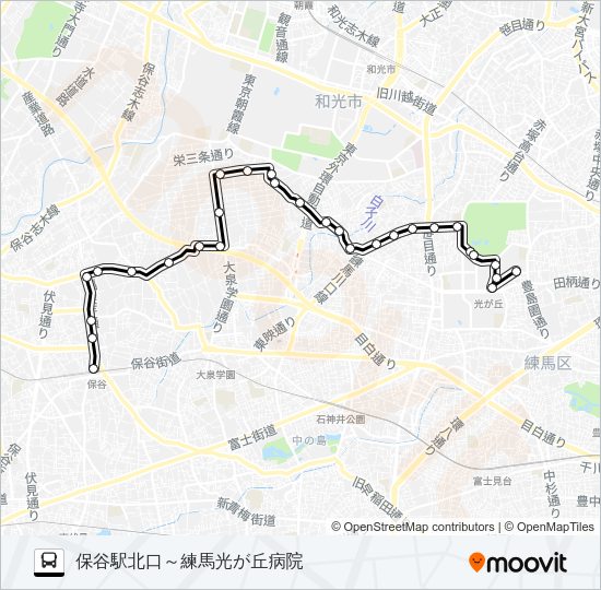 練馬０１ Bus Line Map