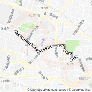 練馬０３ Bus Line Map