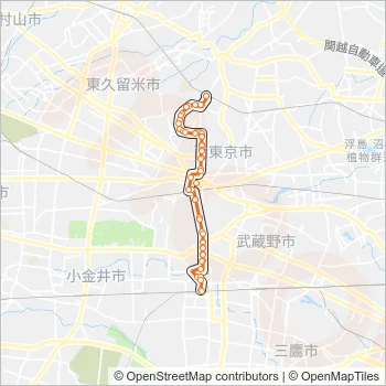 境０５深夜 Bus Line Map