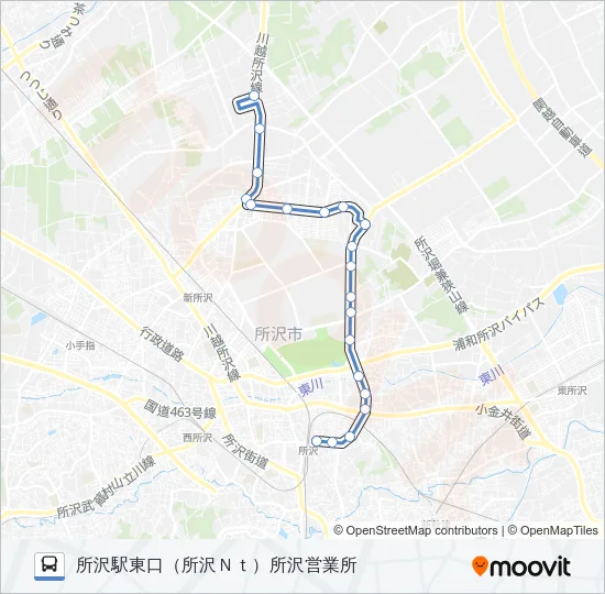所６１深夜 バスの路線図