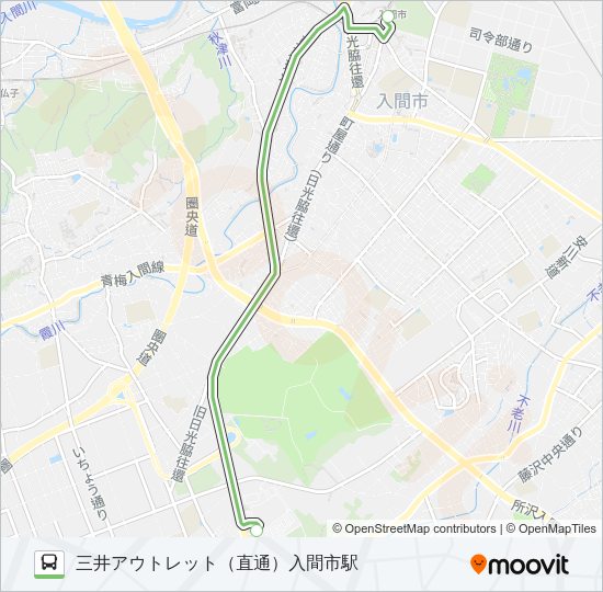 入市４０直通 Bus Line Map