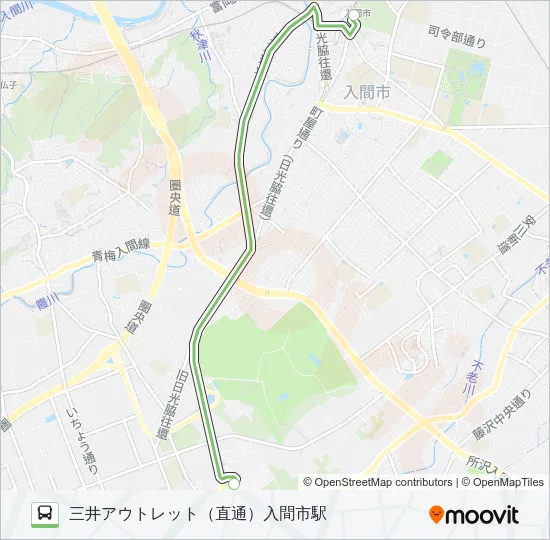 入市４０直通 Bus Line Map