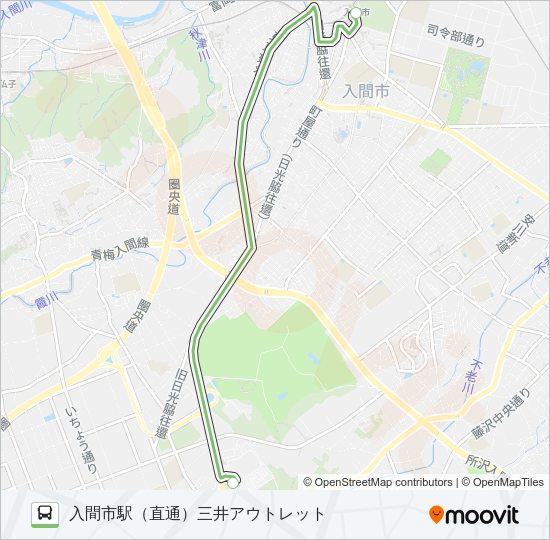 入市４０直通 Bus Line Map